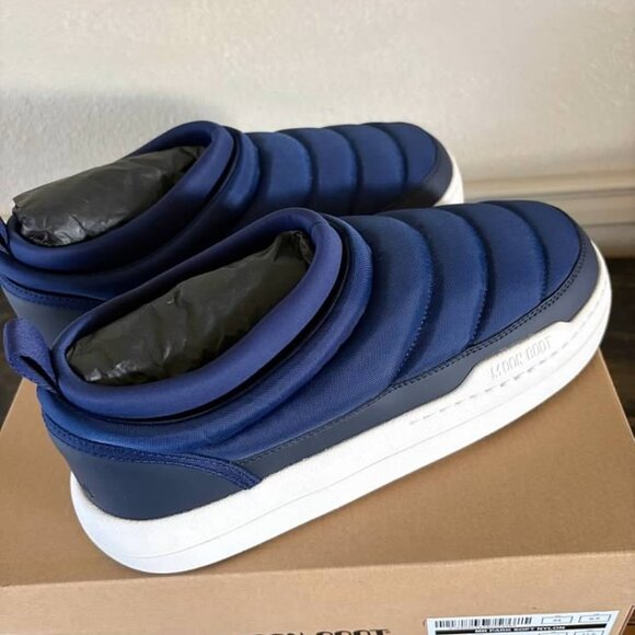 Moon Boots Park Soft Nylon Sneaker Women- Blue-NIB- SZ 9,10, 10.5 - Picture 2 of 4